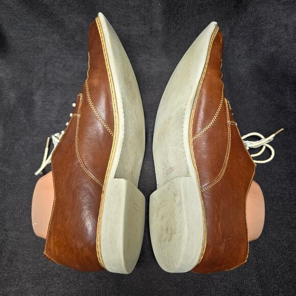 Cole Haan Brown Leather Wing Tip Brogue Oxford Dress Shoes - Picture 4 of 9